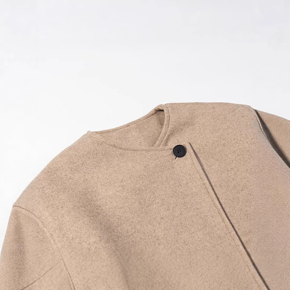 Damen Kurzjacke Asymmetrisch Knopfdesign