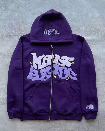 Damen Sportjacke Graffiti-Style Grau