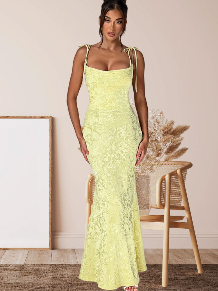 Damen Abendkleid Floralmuster Verstellbare Träger Norvielle