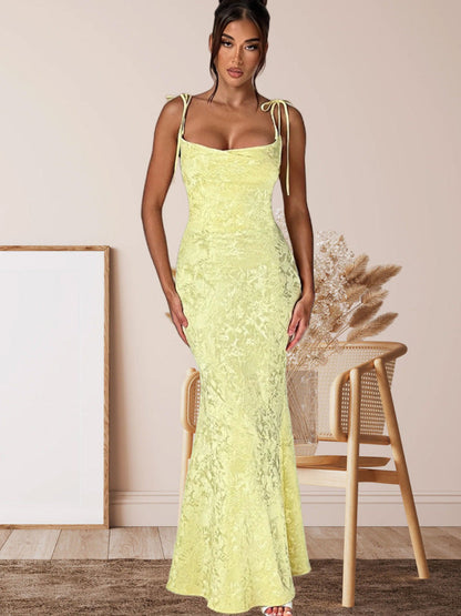 Damen Abendkleid Floralmuster Verstellbare Träger Norvielle