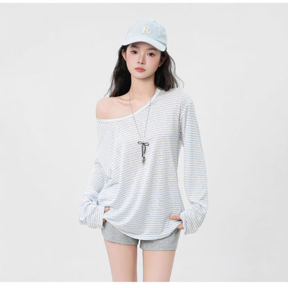 Damen Langarmshirt Asymmetrisch Norvielle