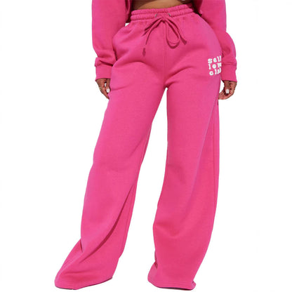 Damen Jogginghose Elastischer Bund Auffälliger Schriftzug