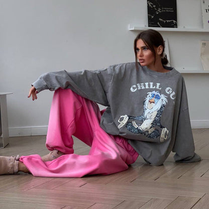 Damen Sweatshirt Grafikdruck Vielseitig Norvielle