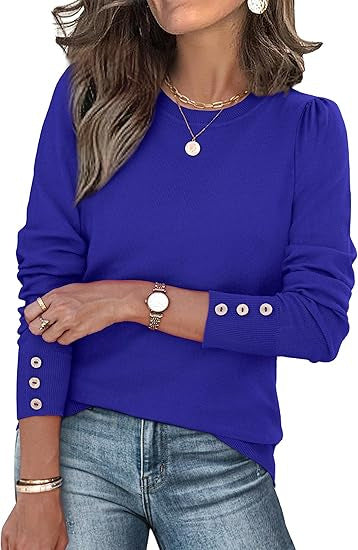 Damen Pullover Lässig Knopfdetails Norvielle