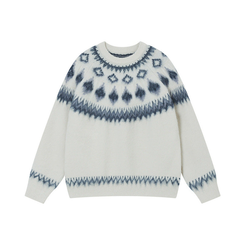 Damen Pullover Traditionelles Muster Norvielle