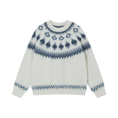 Damen Pullover Traditionelles Muster Norvielle