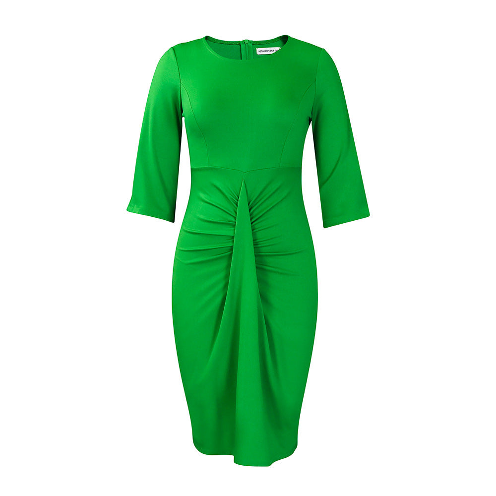 Damen Kleid mit Raffungen Figurbetonter Stil