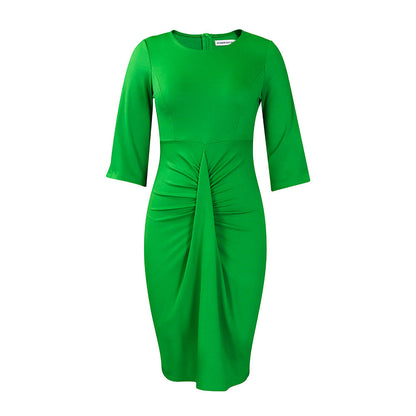 Damen Kleid mit Raffungen Figurbetonter Stil