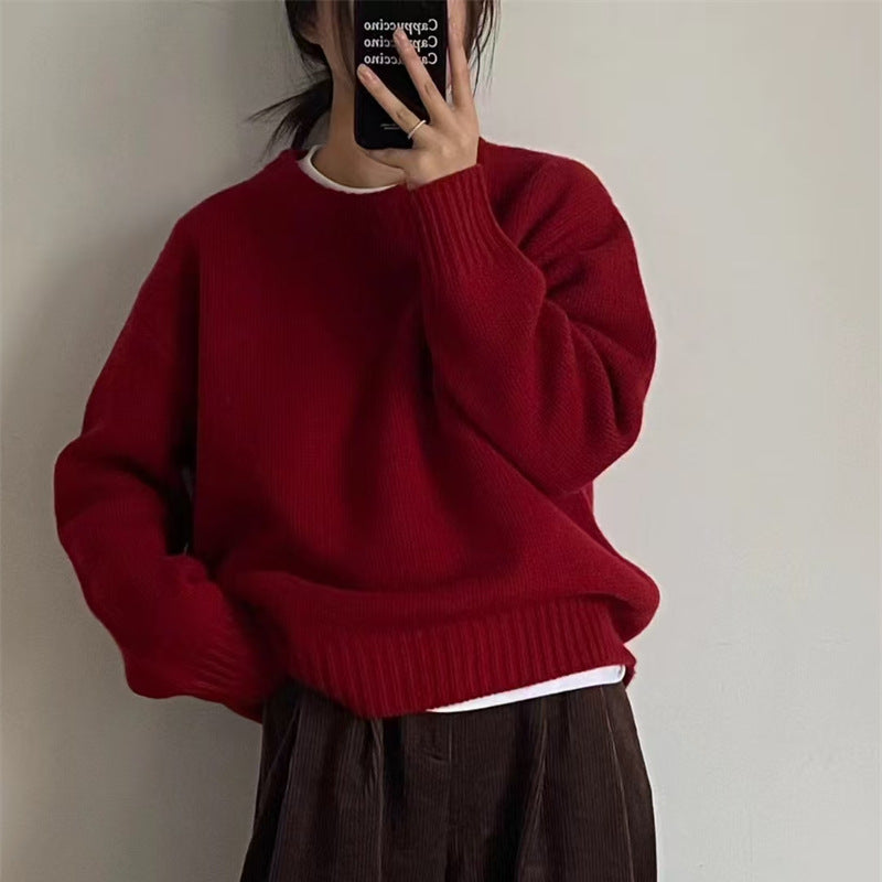 Damen Grobstrickpullover Oversized Weich Norvielle