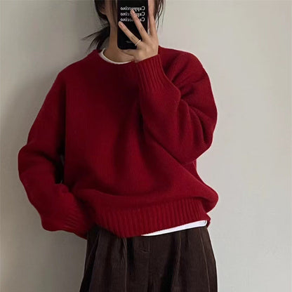Damen Grobstrickpullover Oversized Weich Norvielle