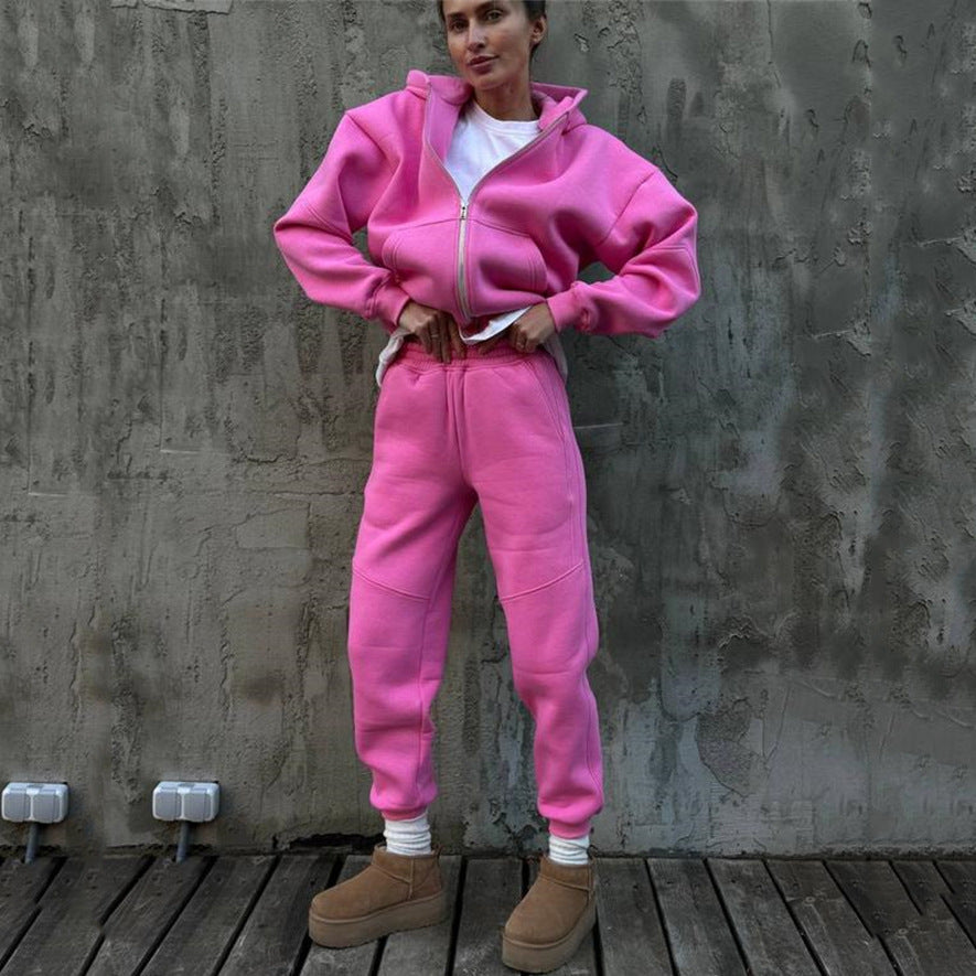 Damen Ganzkörper-Jumpsuit mit Kapuze und Reißverschluss Norvielle