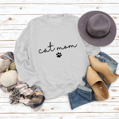 Damen Sweatshirt Katzenmama-Design Norvielle