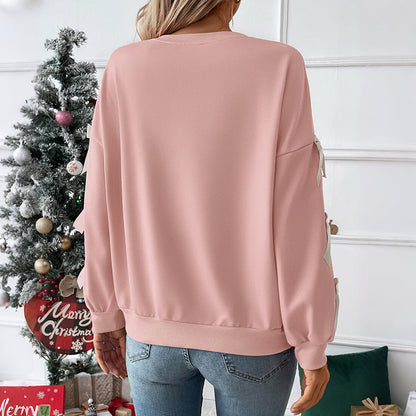 Damen Oversized Pullover mit Schleifendetails Norvielle