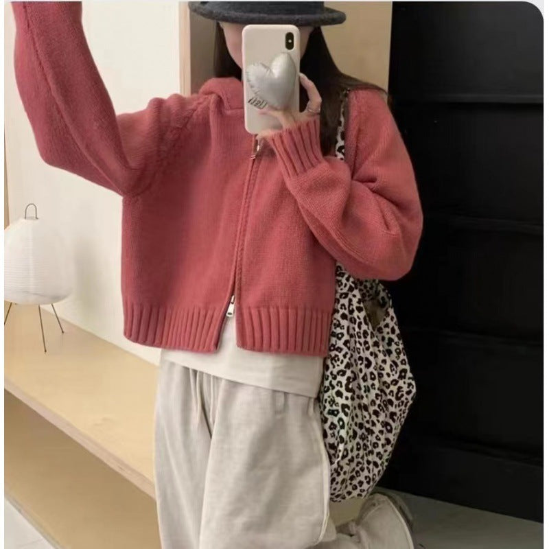 Damen Hoodie-Cardigan Kuschelig Reißverschluss Große Taschen Norvielle