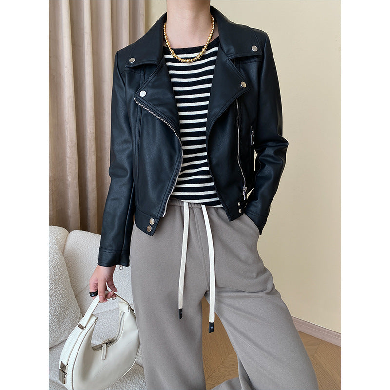 Damen Bikerjacke Kunstleder Norvielle