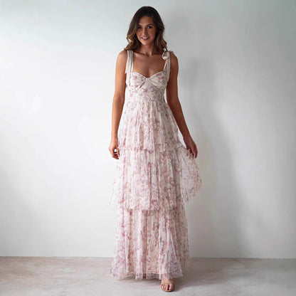 Damen Langärmliges Spitzenkleid Tierprint Norvielle
