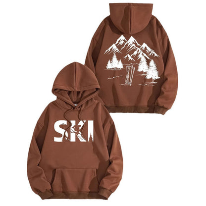 Damen Kapuzenpullover Ski-Design Gemütlich Norvielle