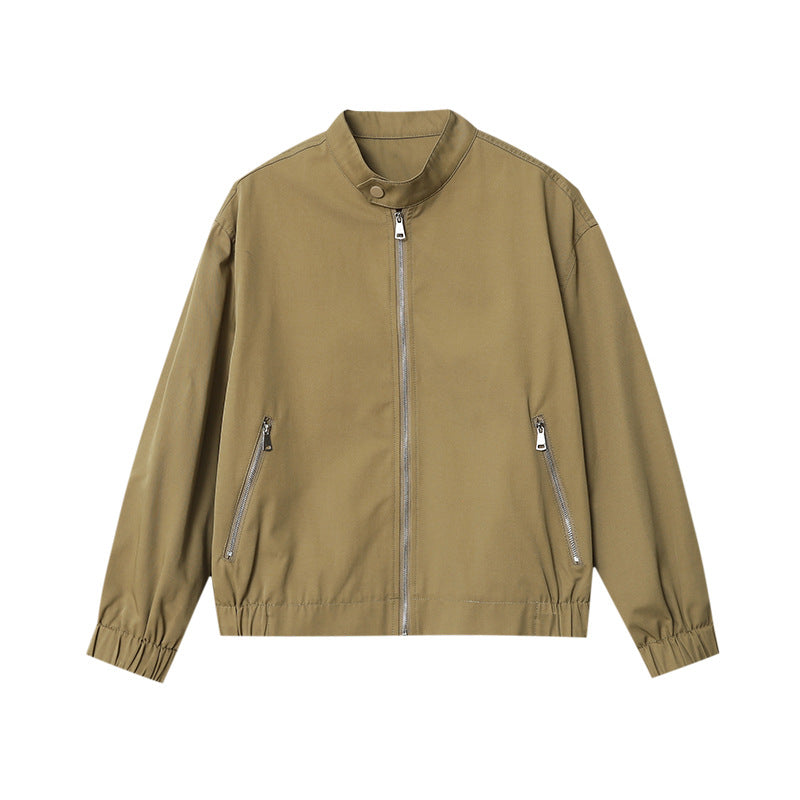 Damen Bomberjacke Elastisch Stehkragen Norvielle
