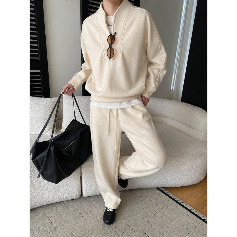 Damen Freizeitanzug mit Kapuzenpullover und weiten Hosen Norvielle - Norvielle