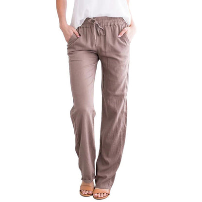 Damen Weite Hose Elastischer Bund Bequem