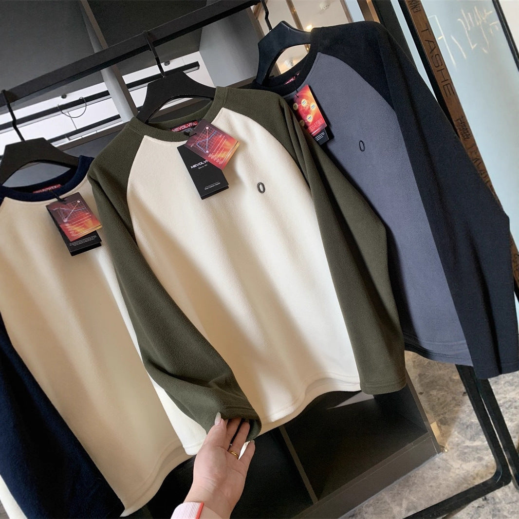 Damen Fleece Oberteil Raglanärmel Hochkomfort Beige