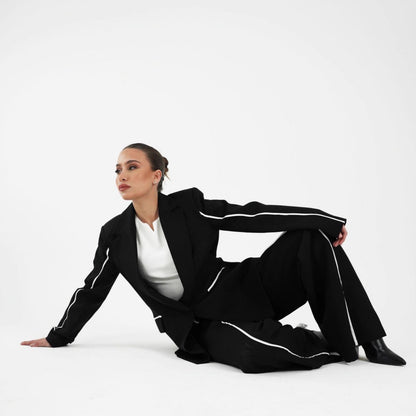 Damen Blazer kontrastierende Details Norvielle