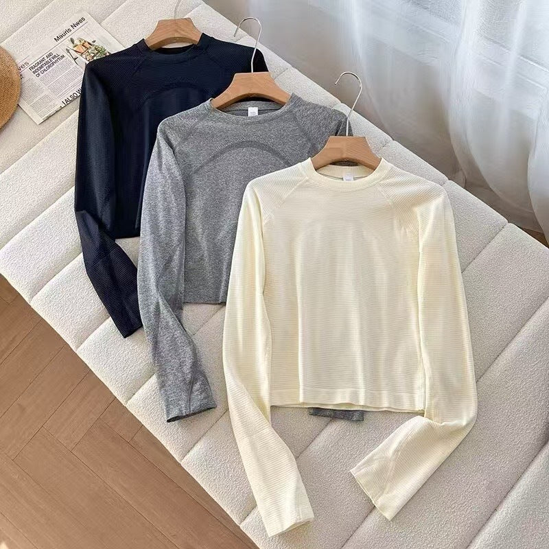 Damen Langarmshirt Atmungsaktives Material Sportlich Norvielle - Norvielle