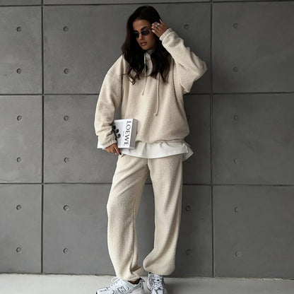 Damen Fleece Freizeit-Set Weich Norvielle