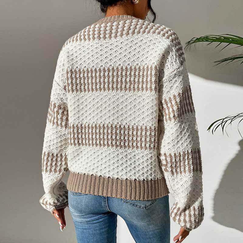 Damen Strickpullover Oversized Strukturmuster Norvielle