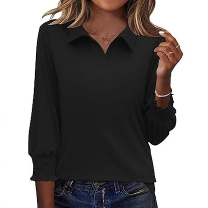 Damen Poloshirt mit Rüschendetails Elegantes Design