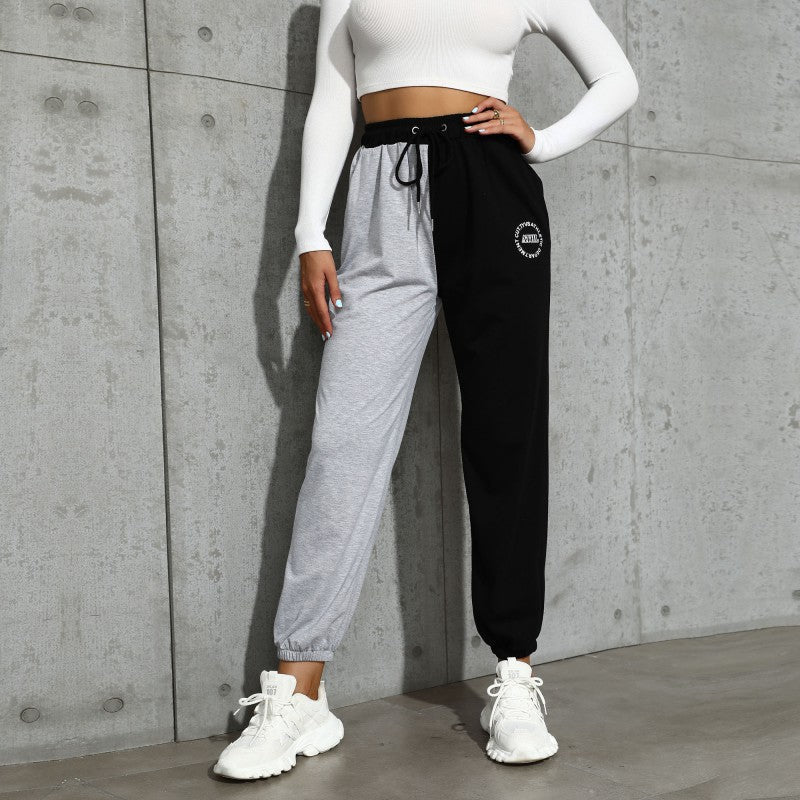Damen Reflexionshosen Elastischer Taillenbund Sportlich Schwarz - Norvielle