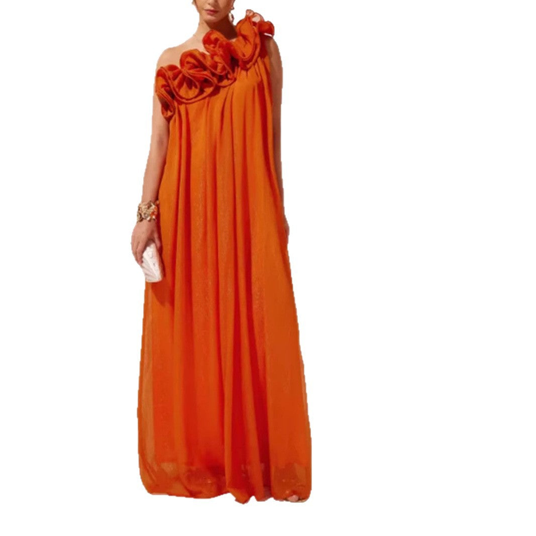 Damen Maxikleid Rüschendesign Norvielle