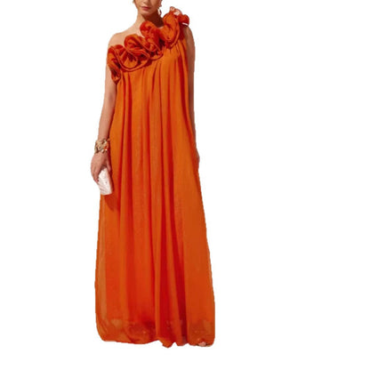 Damen Maxikleid Rüschendesign Norvielle