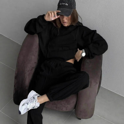 Damen Hoodie Set Elastisch Bequem Norvielle