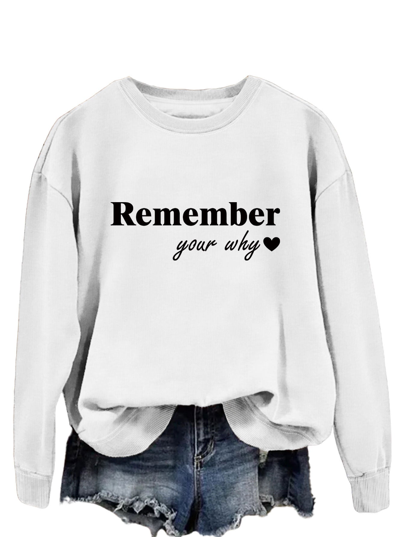 Damen Sweatshirt Lässiger Schnitt Mit Motivierendem Aufdruck Norvielle