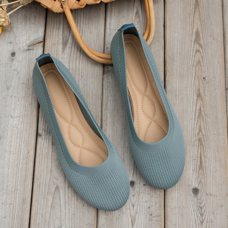 Damen Ballerinas Flexibles Obermaterial Rutschfeste Sohle