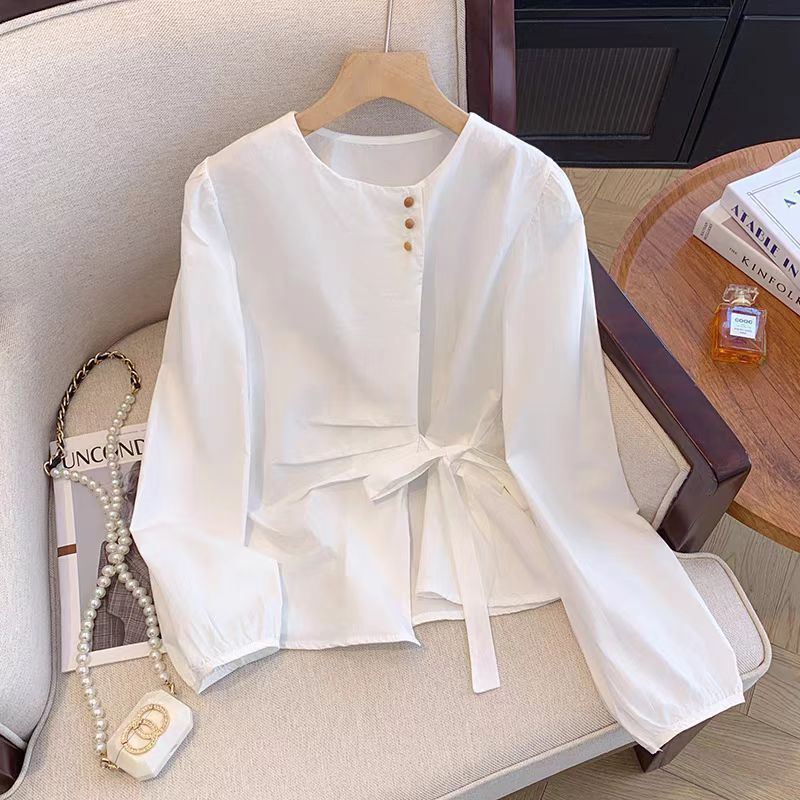 Damen Bluse Elegante Schleifenbindung Norvielle
