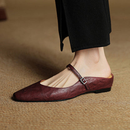 Damen Slipper Echtes Leder