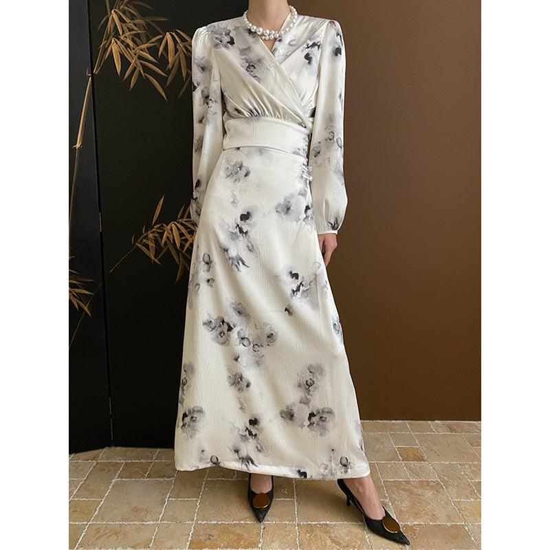 Damen Maxikleid Floralmuster Feminin Norvielle