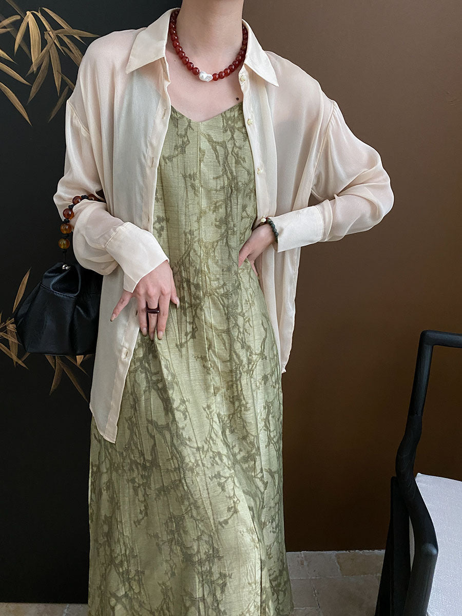 Damen Maxikleid mit floralem Muster Leichtes Overlay Norvielle