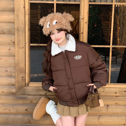 Damen Winterjacke Gepolstert Kuscheliger Kragen