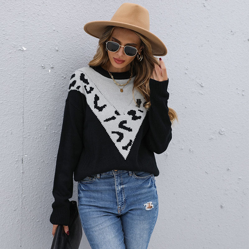 Damen Strickpullover Animalmuster Norvielle