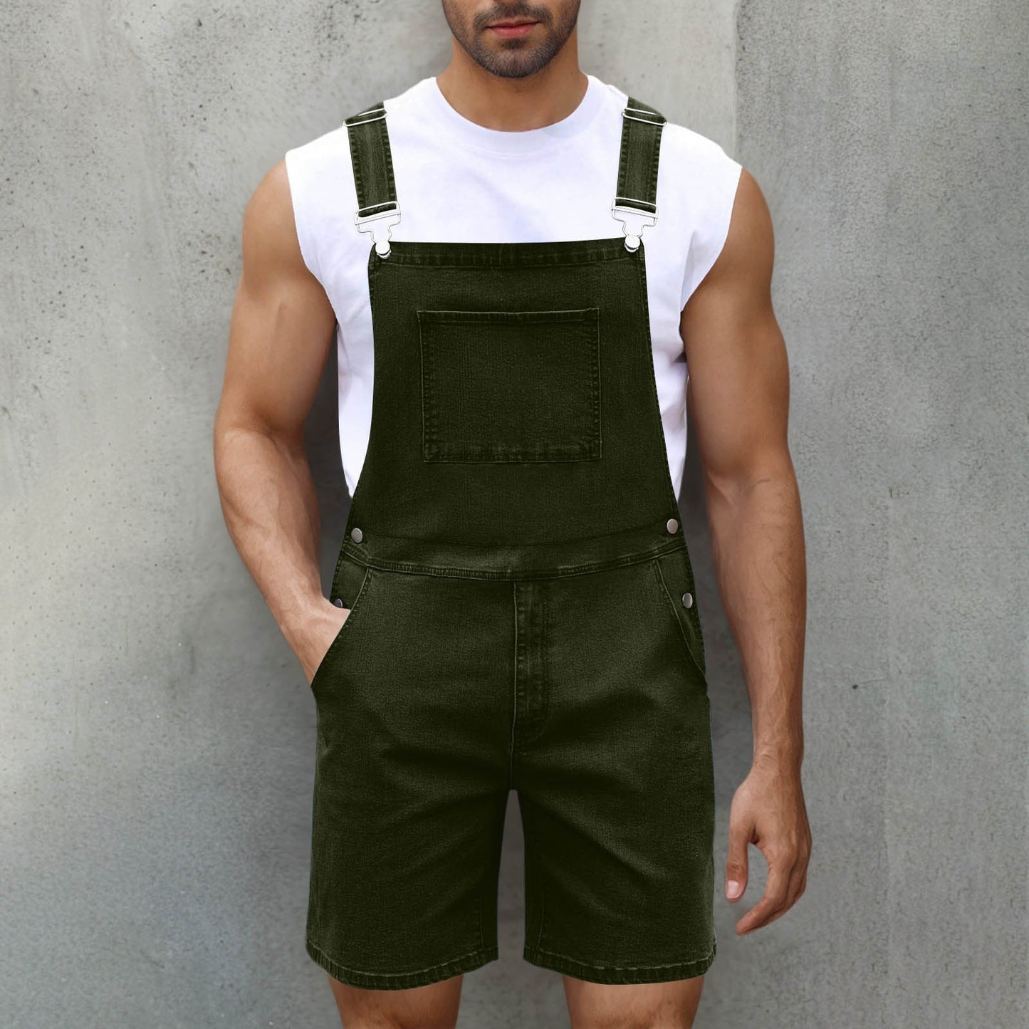 Herren Denim-Latzhose Lässig