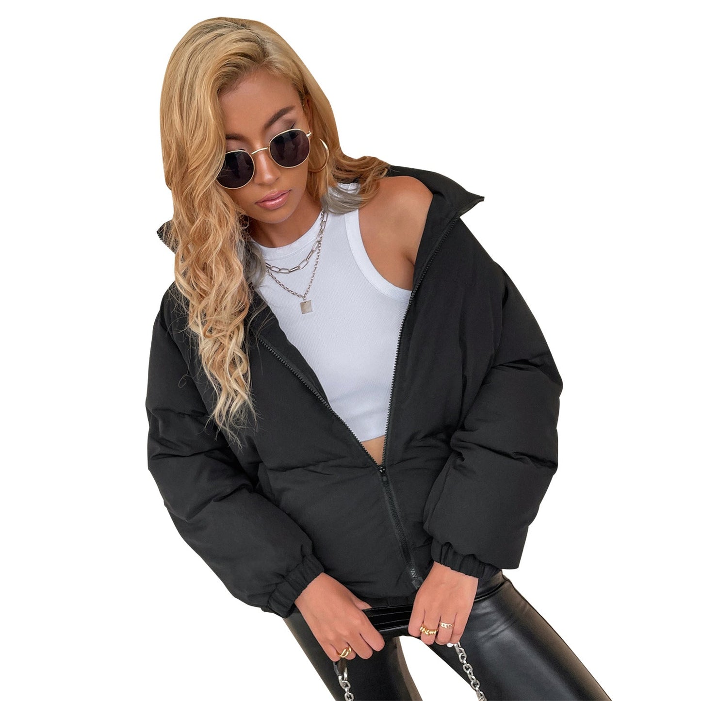 Damen Steppjacke Leicht Reißverschluss Sportlich