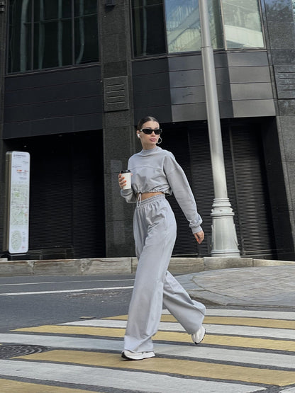 Damen Crop- Set mit weiter Hose Norvielle