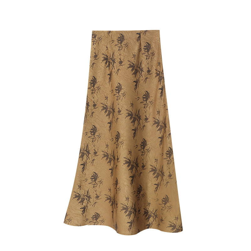 Damen Maxirock Florales Design Fließender Schnitt Norvielle