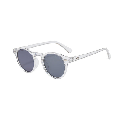 Herren Runde Sonnenbrille Polarisiert UV-Schutz Schwarz - Norvielle