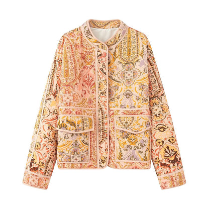 Damen Steppjacke Blumenmuster Norvielle - Norvielle