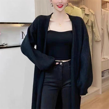 Damen Strickcardigan Langärmelig Weich Voluminös Norvielle