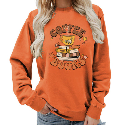 Damen Sweatshirt Kaffeebuch-Design Norvielle